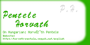pentele horvath business card
